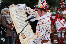 Masopust na Veselém Kopci v podání vesnické skupiny ze Studnice, 2018. Foto: Pavel Bulena, Muzeum v přírodě Vysočina