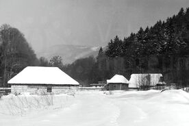 6_ Lisovna oleje v Mlýnské dolině v zimě, 1986 / The oil mill in Water Mill Valley in winter, 1986
