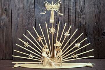 Výroba slaměného betlému