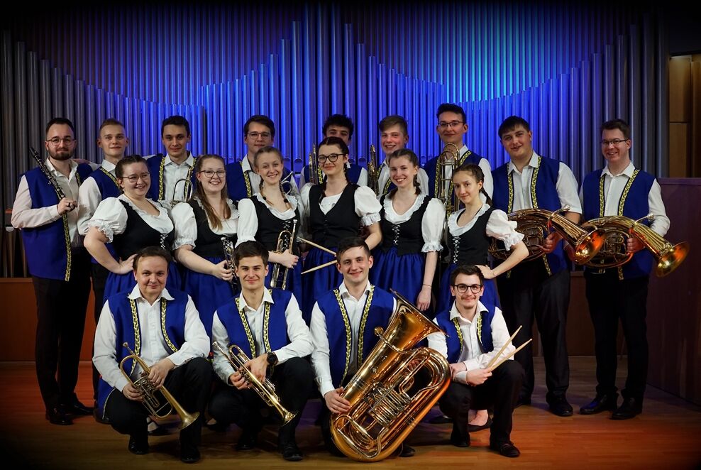 Pardubická muzika, dechový orchestr Konzervatoře Pardubice, 2024. Foto: Pardubická muzika