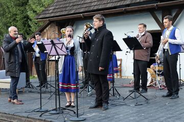 Pardubická muzika, dechový orchestr Konzervatoře Pardubice na Veselém Kopci, 2025. Foto: Pavel Bulena, Muzeum v přírodě Vysočina