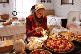 Z programu Velikonoce na Veselém Kopci, 2023. Foto: Pavel Bulena, Muzeum v přírodě Vysočina