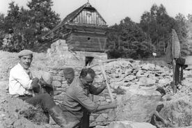 4_ Valašská dědina, výkop základů, 1964 / The Wallachian Village, digging the foundations, 1964