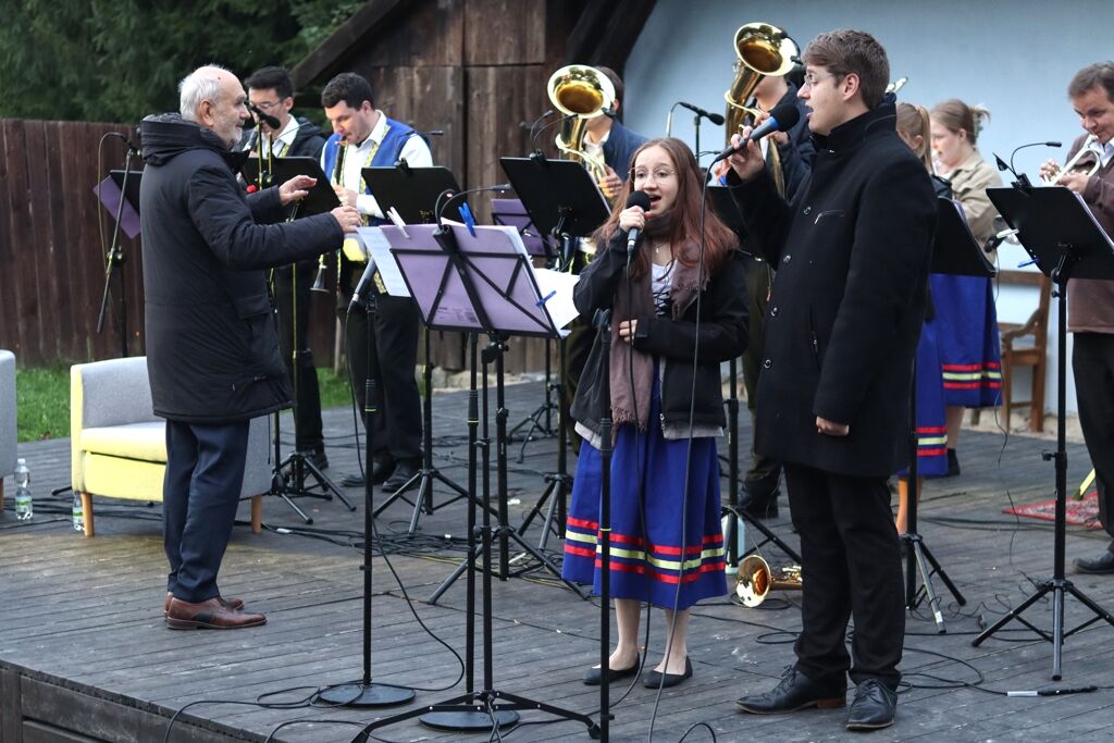 Pardubická muzika, dechový orchestr Konzervatoře Pardubice na Veselém Kopci, 2025. Foto: Pavel Bulena, Muzeum v přírodě Vysočina